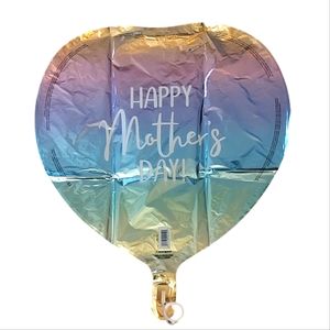 NEW Mother's Day Mylar Balloon Ombre Rainbow Heart Unique Gift Self Sealing Foil